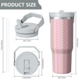 thumbnail image 4 of Modern 30oz Handheld Travel Tumbler with Handle – Double Wall Stainless Steel Insulated Cup, Flip Straw Lid, Leak-Proof & BPA-Free for Hot and Cold Drinks – Durable Coffee & Juice Mug White, 4 of 7