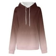 thumbnail image 4 of idosla Oversized Hoodies for Women Tie Dye Gradient Sweatshirts Baggy Drawstring Hooded Pullover 2025 Fall Casual Tops with Pocket (Brown, 5XL), 4 of 4
