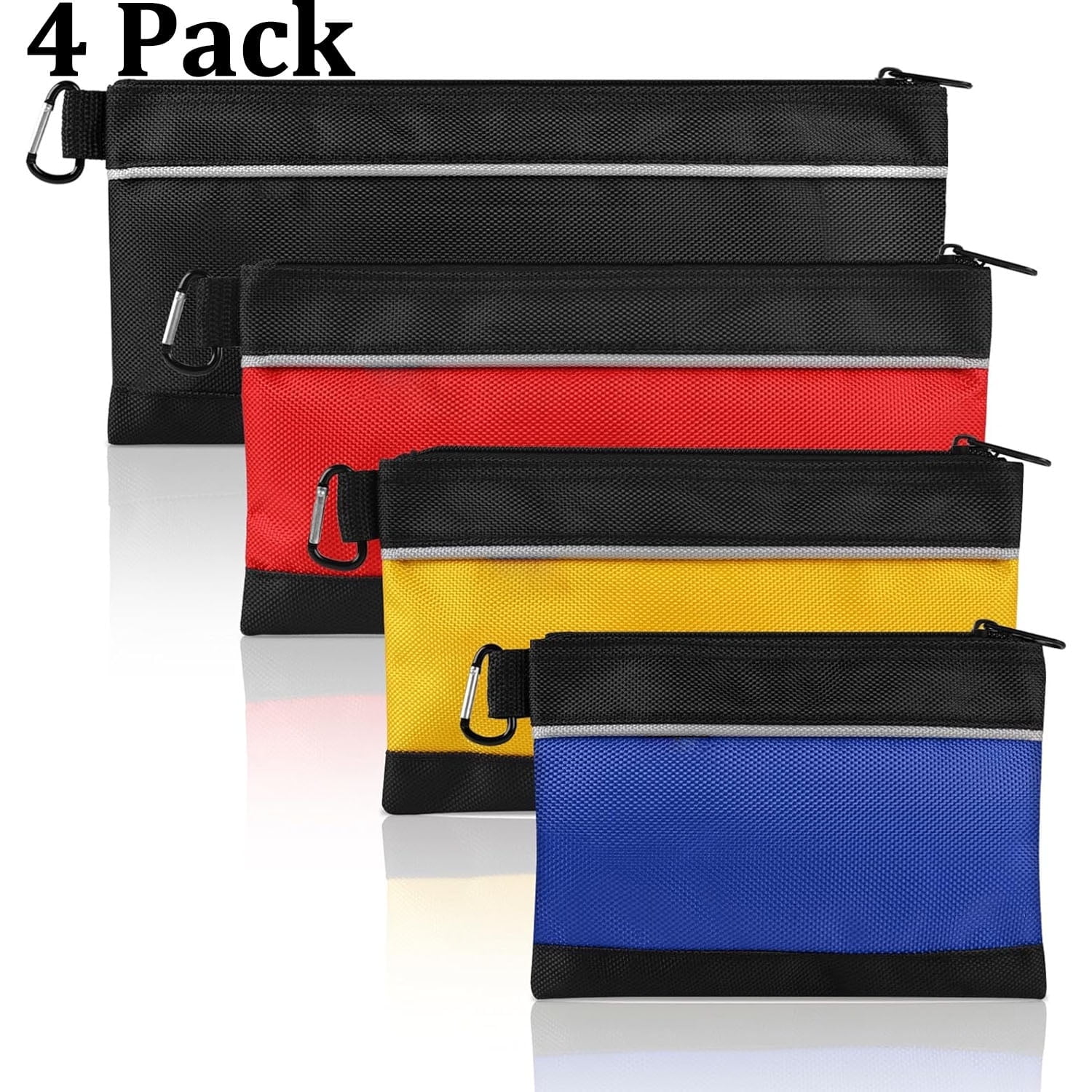 HART 3-Piece 12 inch Mesh Zipper Pouches, 1680-Denier Material