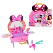 Disney Junior Minnie Mouse Get Glam Magic Table Top Pretend Play Vanity with Lights and Sounds, Kids Toys for Ages 5 up