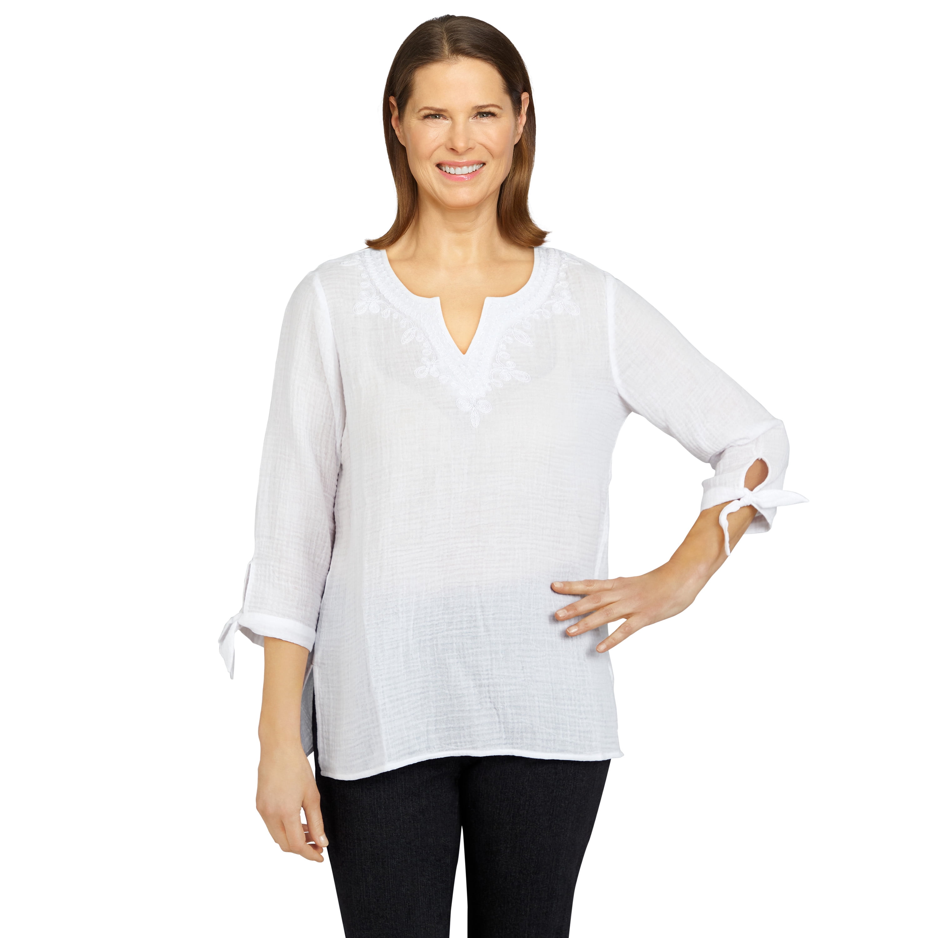 Alfred Dunner Womens Petites Tops \u0026 T 