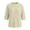 Khaki, variant on Waffle Knit Blouses for Women Crew Neck 3/4 Sleeve Loose Fit Polycotton Shirt,Sky Blue Size XL