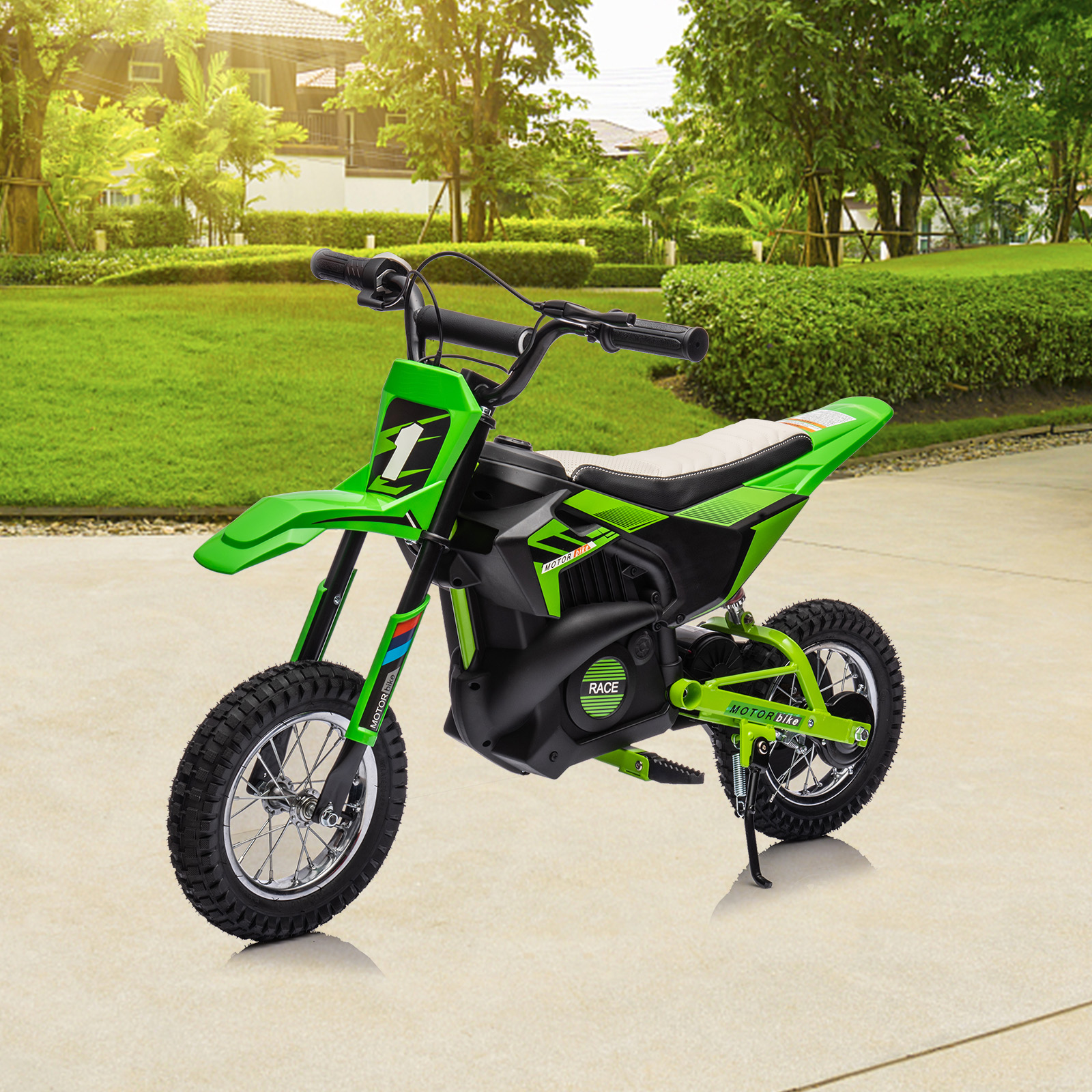 Garvee Kids Electric Dirt Bike 24V 250W 140LB Load Ride On Toys with 12.6 Pneumatic Tires