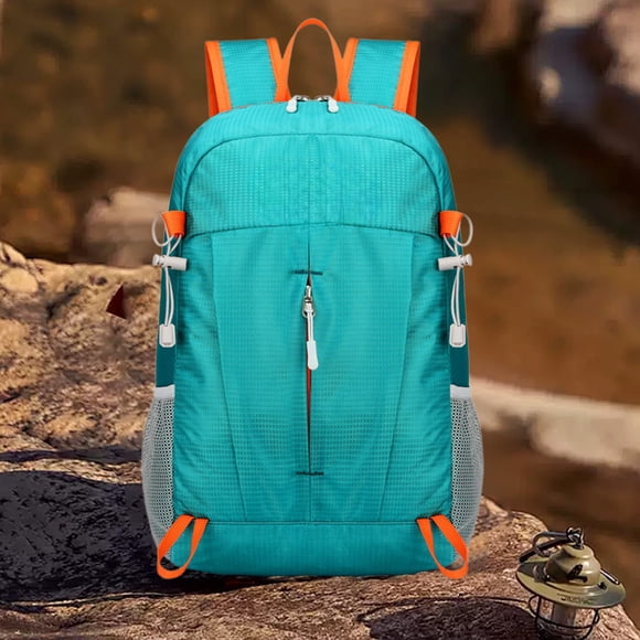 Mochila Deportiva Ligera para Exteriores, Ideal para Viajes, Senderismo, Montañismo, Ciclismo y Otras Actividades Al Aire Libre. Plegable, Impermeable. | Nylon Verde, 44 X 27 X 15 Cm, 1 Unidad