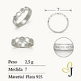 thumbnail image 2 of Anillo De Hexágono Con Zirconias Para Mujer De Plata 925 Plateado 7, 2 of 5
