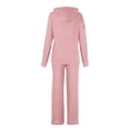 thumbnail image 4 of DYMADE Women's Two-piece Suit Casual Solid Color Loose Activewear Tracksuit, 4 of 4