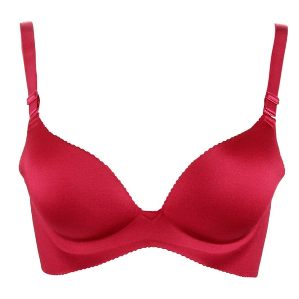 Women's Push Up Bra Seamless Striped Bralette Ladies Underwire Bras Female  Underwear (Bands Size : 70B, Color : Red) : : Clothing, Shoes &  Accessories
