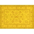 thumbnail image 1 of Ahgly Company Machine Washable Indoor Rectangle Oriental Yellow Traditional Area Rugs, 6' x 9', 1 of 4