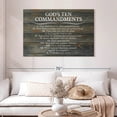 thumbnail image 2 of Elephant Stock Ten Commandments Wall Art - Horizontal Canvas Wall Art - Living Room Wall Decor - Religion And Spirituality Canvas - Brown And Gray Decor - 48" x 32", 2 of 8