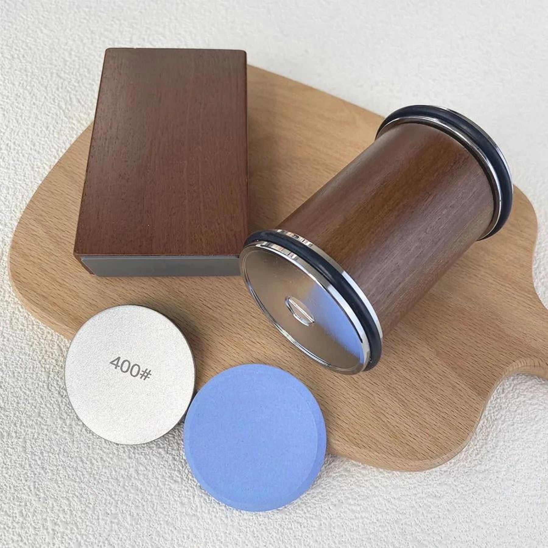 New Wooden[2 Angle]Rolling Knife Sharpener 15/20° Roller Sharpeners Professional Grinding System Diamond Sharpening Stone