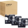 thumbnail image 1 of wqlpp-Black on White Label Tape Compatible for DYMO D1 Label Tape 45013 (3-Pack), 1 of 4
