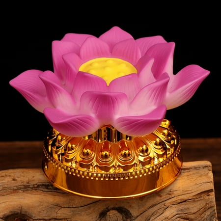 

MATHOWAL Colorful lotus lamp before Buddha amphibious GongDeng GongDeng battery power electronic lamp LED seven ever-burning lamps