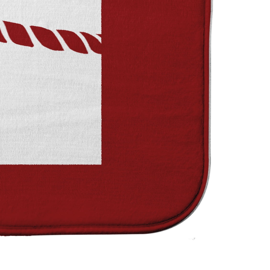 Simply Daisy 24" x 17" Plush Microfiber Red Nautical Knot Bath Mat