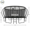thumbnail image 2 of YORIN Trampoline pour Enfants de 8 à 9 Ans, Trampoline de 15 Pi pour Adultes avec Filet de Protection, Panier de Basketball, Échelle, Capacité de Poids de 1500 Lb, Trampoline Récréatif Extérieur, Trampoline Robuste, 2 of 7