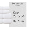 thumbnail image 2 of Home Weavers Elegance Essentials 550GSM 100% Cotton Zero Twist Super Absorbent Bath Towel Set (2 Bath Towel, 2 Hand Towel) - (Set of 4), White, 2 of 5
