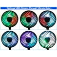 thumbnail image 4 of USB LED Neck Cooler Fan - Portable 2000 mAh Rechargeable Hand-Free Wearable Personal Neck Fan - Colorful LED - Black, 4 of 8