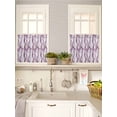 thumbnail image 5 of Purple Weeping Eucalyptus 2 Panel Kitchen Curtains for Small Windows, Spring Summer Farmhouse Leaves Bathroom Tier Curtain, Short Window Treatment for Bedroom/Living Room 55"x24", 5 of 6