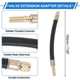 thumbnail image 3 of 1 Juego de Extensión de Válvula de Neumático de Cobre de 180 Grados con Extensión de Vástago de Válvula de Neumático Flexible de 180 mm para Coche, Motocicleta, RV, Camión, Bicicleta, 3 of 6