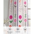 thumbnail image 6 of Purple Pink Spring Floral Sheer Curtains 84 Inch Length 2 Panels Set for Living Room/Bedroom, Colorful Summer Flowers Botanical Kitchen Curtains Grommet Curtains Window Treatments 42"x84"x2, 6 of 7