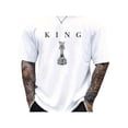 thumbnail image 1 of Playera Para Hombre - T-shirtTHE KING Chess Cotton T-shirt Men's 220g Tee For Adult, Men, Women, Teen, Teenager, Adolescent, YouthFather's Day, Mother's Day, New Year, Spring Festival, Valentine's D, 1 of 7