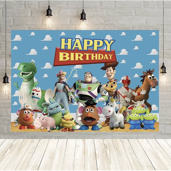 Toy themed birthday party backdrop, 60x40 inch. This toy themed party backdrop is the perfect choice for party decorations.