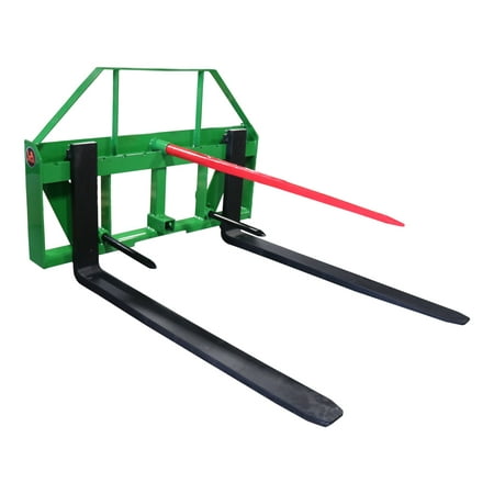 UA Global 48” Pallet Fork Hay Frame Attachment with Spears Headache Rack and Hitch | Made in