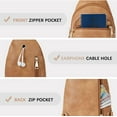 thumbnail image 4 of Small Sling Bag for Women Leather Crossbody Bags Fanny Pack Chest Bag for Travel, 4 of 8