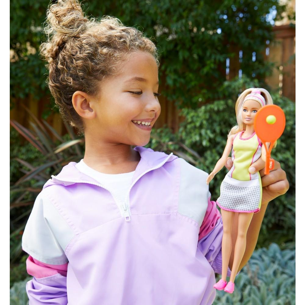Barbie Blonde Tennis Player Doll With Tennis Outfit, Racket And Ball - image 2 of 6