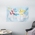 thumbnail image 1 of Bear Tapestry, Christmas Time at North Pole Theme Three Funny Characters with Scarves and Trumpet, Wall Hanging for Bedroom Living Room Dorm Decor, 60W X 40L Inches, Multicolor, by Ambesonne, 1 of 2