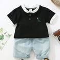 thumbnail image 2 of Bovxnpu Boys Girls 2 Piece Outfits, Girl Short Set Cute T-Shirt Shorts, Kids Short Sleeve Graphic Solid Thin Shirt Casual Children's Short Sleeved Shirt Pants 3 Years, 2 of 4