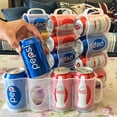thumbnail image 4 of Organizador portátil de latas de refresco para estantes de nevera, soporte para latas de cerveza, contenedor de almacenamiento deslizante para nevera, plástico transparente, Juego de 2, 4 of 5