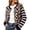 Navy, variant on Women's Striped Leopard Print Button Down Long Sleeve Knitted Cardigan Sweaters (Black M)