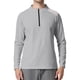 thumbnail image 4 of pstuiky salir tops Camiseta deportiva para exteriores con cuello alto y cremallera de un cuarto para hombre, para correr, senderismo, informal, de manga larga y cuello alto., 4 of 4