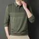 thumbnail image 4 of Blusa y camisa de manga larga con cuello vuelto para hombre, pijama deportivo para el hogar, camiseta de color liso, blusa deportiva de poliéster para hombre, 4 of 6