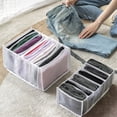 thumbnail image 3 of Kaireo White Mesh Drawer Organizer 9 Grid, Foldable Clothes Storage Box for Jeans Trousers and Skirts, Breathable Fabric Closet Divider with Visible Compartments – Medium 36x17x12cm, 1 Count, 3 of 3