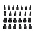 thumbnail image 3 of 25 Piece Steel Damaged Screw Extractor for Removing Damaged Bolt Nuts Black, 3 of 8