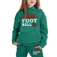 thumbnail image 4 of Boys Hoodie Sets Size 6 Long Sleeve Print Rugby Football Hoodie Sweatshirt + Pants Sets Regular Fit Boys Fall Winter Outfits Set,Dark Green,4-5 Years, 4 of 4