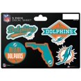 thumbnail image 1 of Rico Industries Nfl Miami Dolphins Hoja De Calcomanías Troqueladas De 5 Piezas, 1 of 3