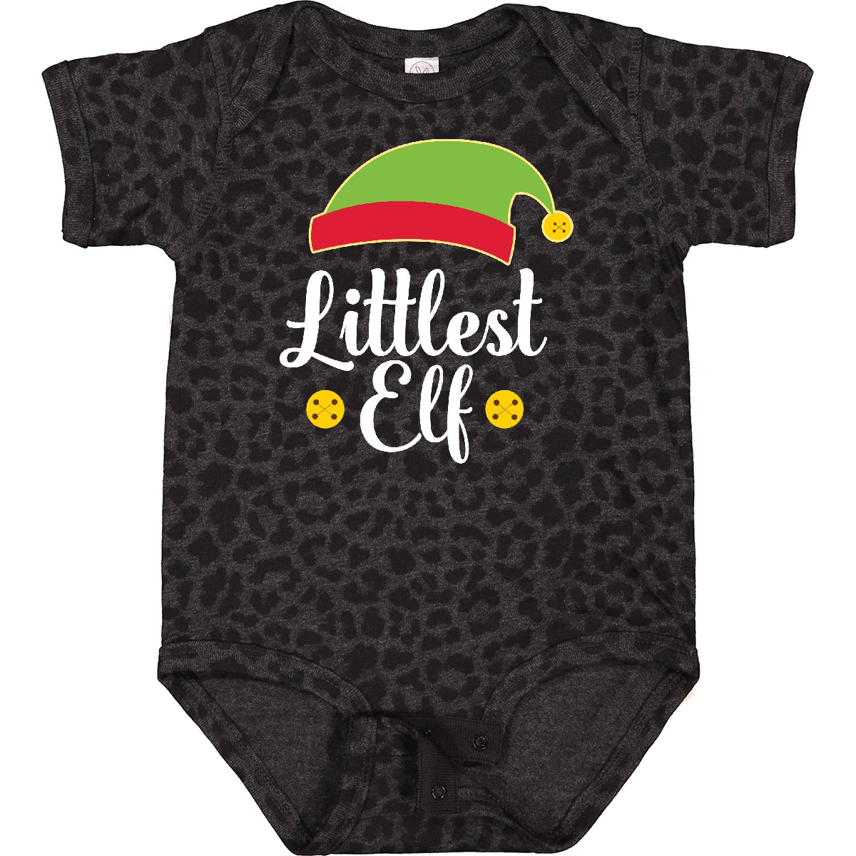 Inktastic Christmas Littlest Elf Holiday Boys or Girls Baby Bodysuit