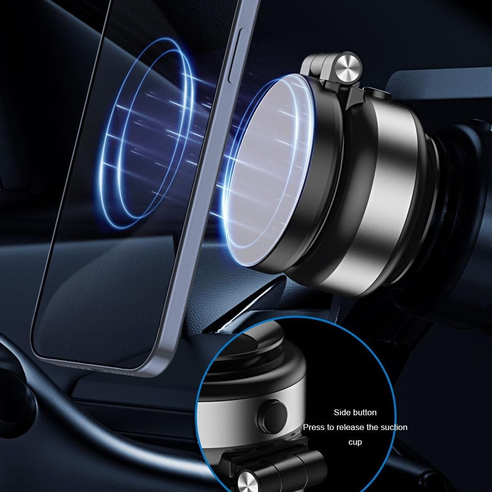 Nixiveofficial Support de téléphone magnétique, Nixiveofficial MG Pro 360, Nixie Phone Holder Pro 360, forte adhérence automatique, retrait en un clic pour voiture (1 pièce, gris
