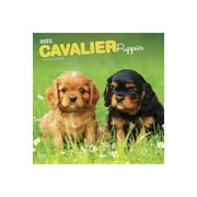 2023 BrownTrout Cavalier King Charles Spaniel Puppies 12"" x 12"" Monthly Wall Calendar