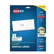 Avery Easy Peel Inkjet Address Labels 1" x 2 5/8" White 30/Sheet 415489