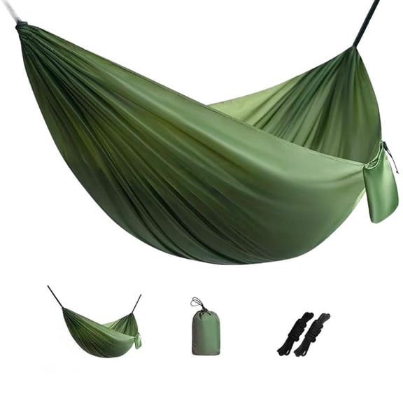 Camping Hammock, Camping Essentials, Lightweight Portable Double & Single Hammock with Tree Straps, Camping Gear for Outside Hiking Camping Beach Backpack Travel