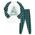 thumbnail image 1 of Ketyyh-chn99 Tenue de Fête pour Enfants Garçons et Filles Ensemble Pantalon Long Manches Longues Régulières Col Rond Imprimé 3D Taille pour 4-5 Ans, Vert Menthe, 1 of 5