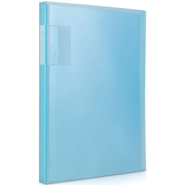 Libro de presentación de plástico encuadernado con 40 bolsillos, portafolios de presentación con fundas transparentes, capacidad de 80 páginas, para inserciones de 8,5 x 11 pulgadas, protector de hoja Namotu CZBG-HY122-1