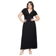 thumbnail image 2 of Plus Size Empire Waist V Neck Maxi Dress, 2 of 10