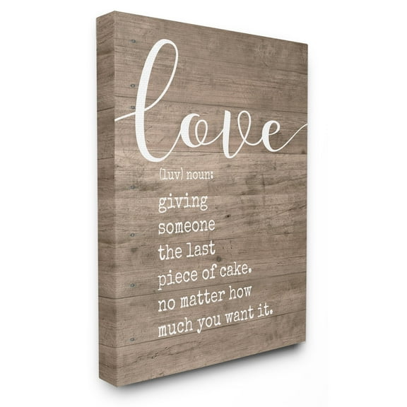 The Stupell Home Decor Collection Love Definition Planked Wall Art