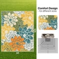 thumbnail image 2 of DEORAB 8'x10' Outdoor Rug Chenille Patio Carpet Three-Layer Material Imitation Silicone Spot Molding Camping Outside RV Mat,Green, 2 of 9