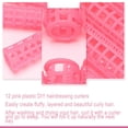 thumbnail image 5 of 12 Pcs Pink Plastic DIY Hair Styling Roller Curlers Clips, 5 of 5