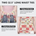 thumbnail image 6 of Pioneer Flower Floral Print Pattern Apron for Women and Men, Cotton Linen Waterproof with Pockets, Adjustable, 33x27 Inch for Kitchen, Gardening, BBQ, Salon, 6 of 6